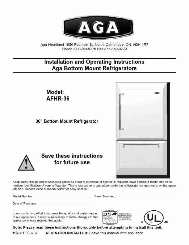 Aga Ranges Refrigerator AFHR-36-page_pdf